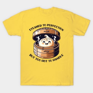 Adorable Dumpling in Bamboo Steamer - Foodie gift T-Shirt